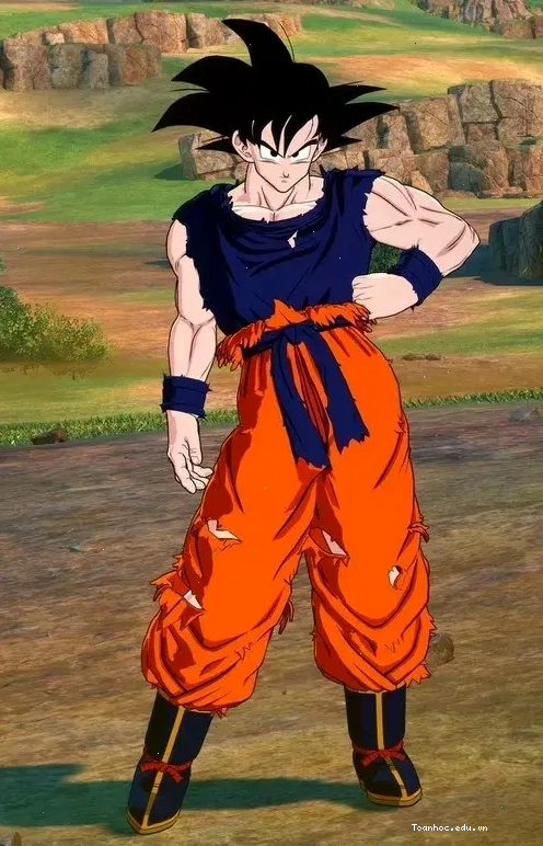 Meme Songoku bật Kamehameha tung tóe khắp trời thể hiện sức mạnh hủy diệt