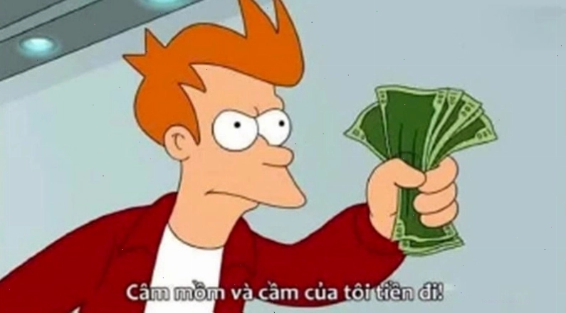 Meme "vui vẻ" với nhiều tiền