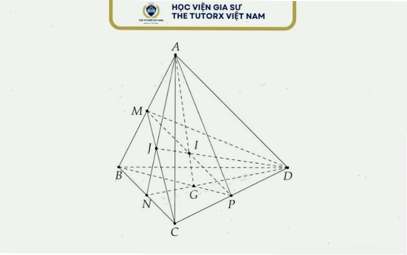 Minh họa bài tập cách chứng minh 3 điểm thẳng hàng lớp 11 trong không gian
