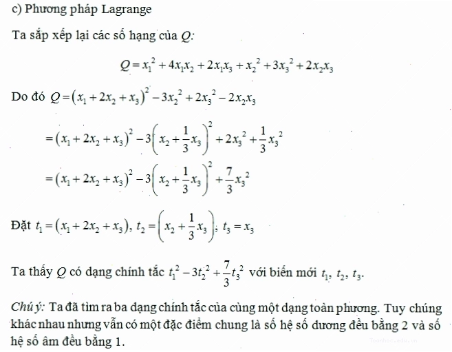 Minh họa bài tập đại số tuyến tính