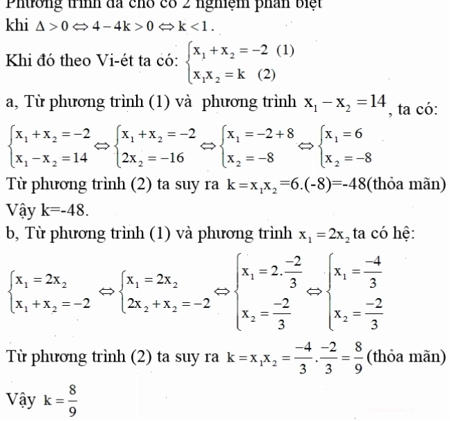 Minh họa công thức tính biệt thức Delta cho phương trình bậc hai