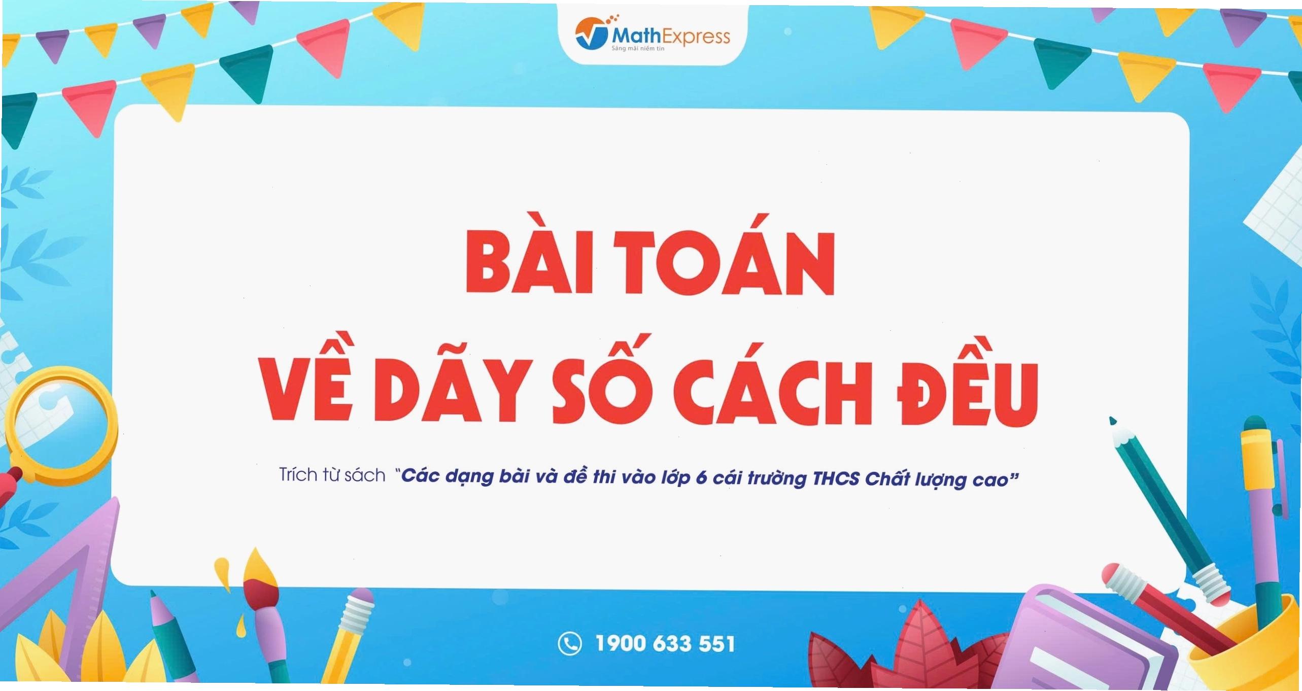 Minh họa công thức tính số hạng thứ n của dãy số cách đều