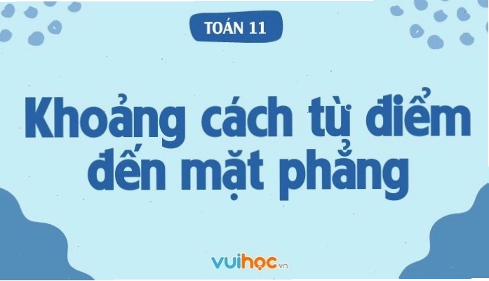 Minh họa khoảng cách từ điểm đến mặt phẳng
