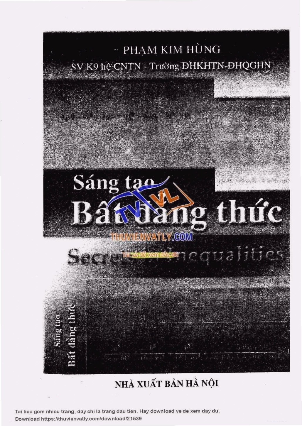 Sáng tạo bất đẳng thức-Phạm Kim Hùng