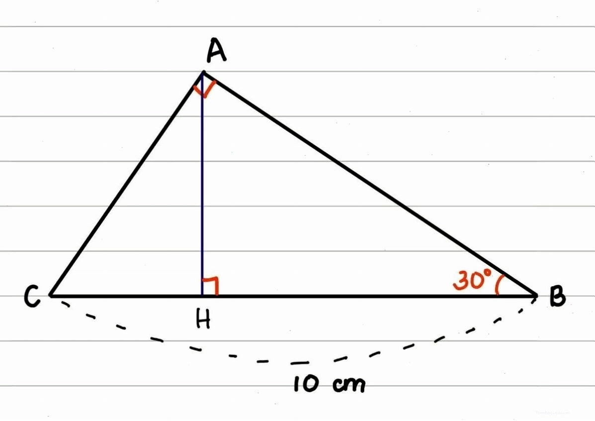 Tam giác vuông với góc 30 độ