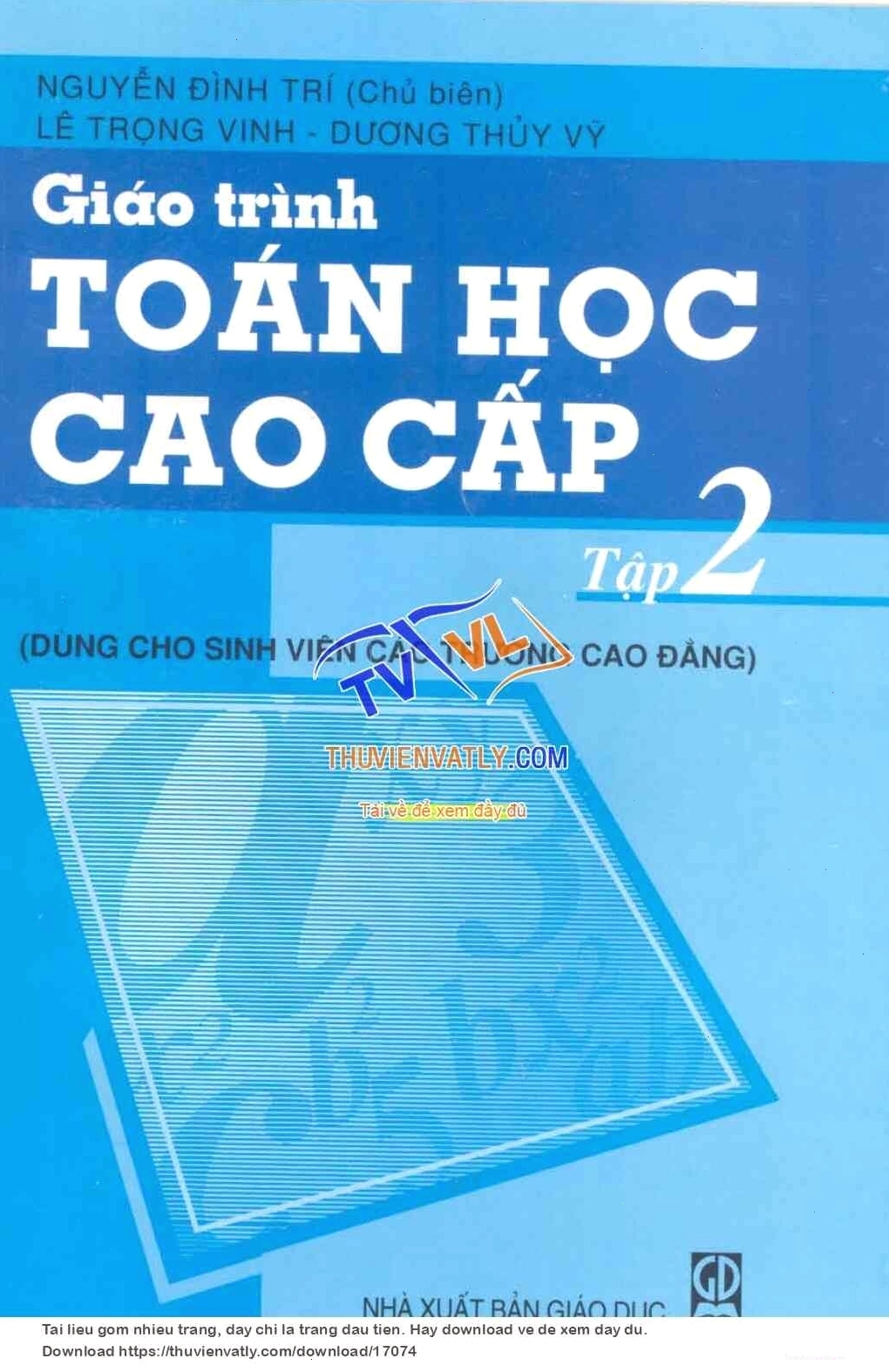 Toán Cao Cấp Tập 2 (Nguyễn Đình Trí)