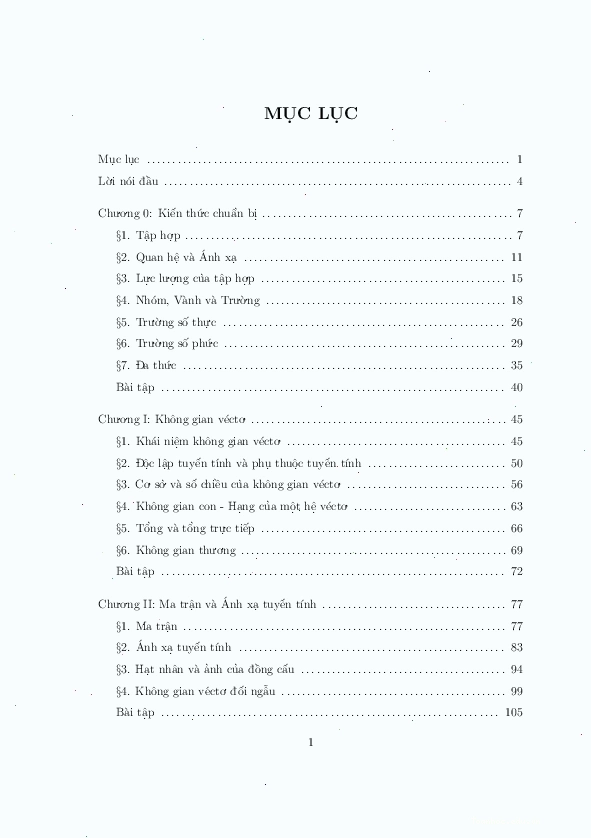 Trang bìa Giáo trình Đại số Tuyến tính PDF của Nguyễn Hữu Việt Hưng