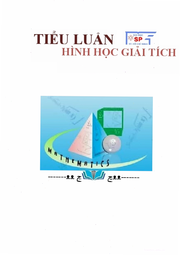 Trang bìa tài liệu nghiên cứu về hình học giải tích