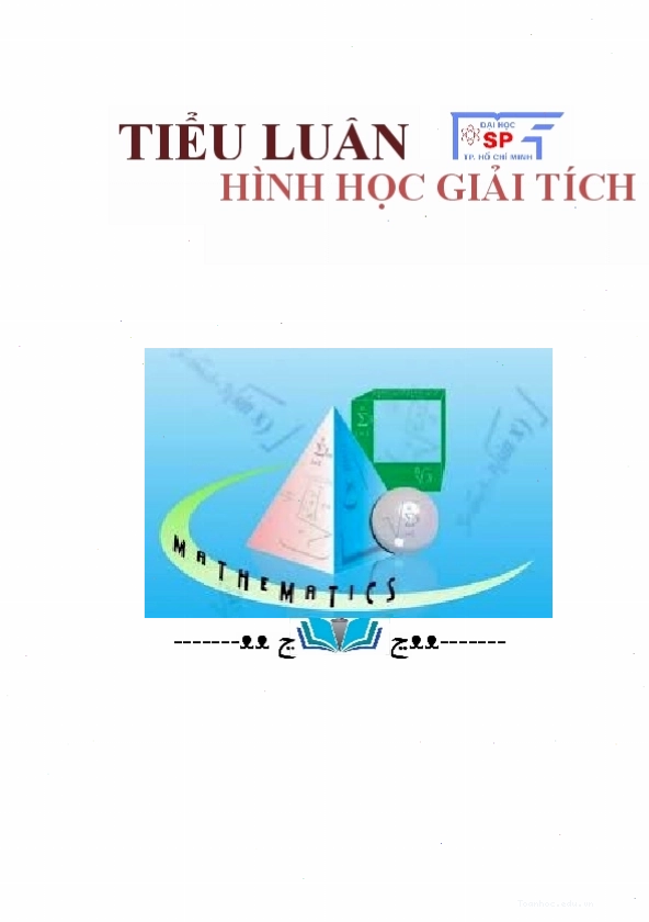 Trang bìa tài liệu về Hình học giải tích