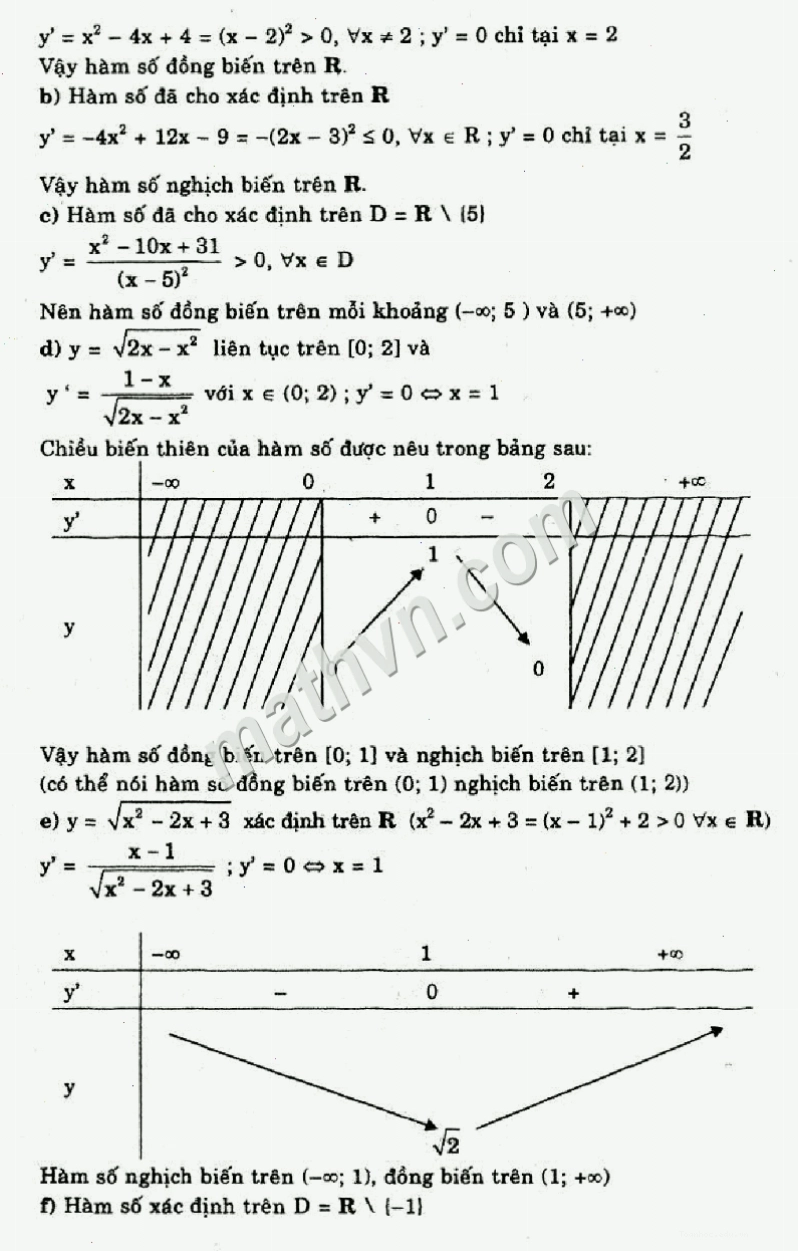 Ví dụ minh họa trong sách Giải tích 12 nâng cao
