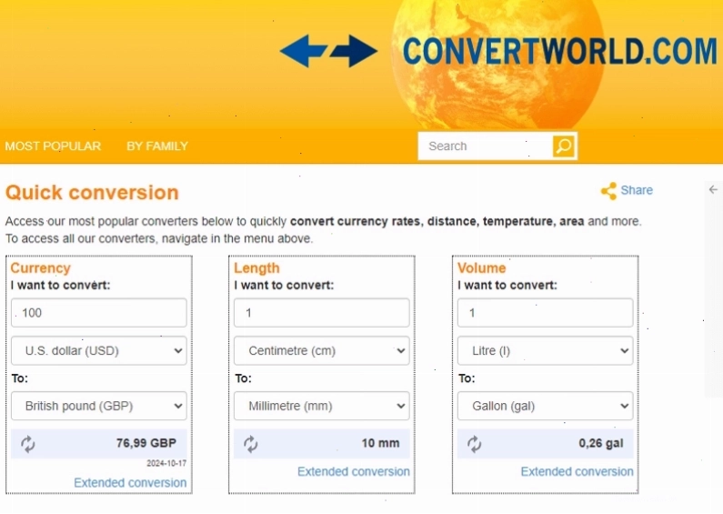 Website giúp quy đổi đơn vị đo chiều dài một cách nhanh chóng và chính xác