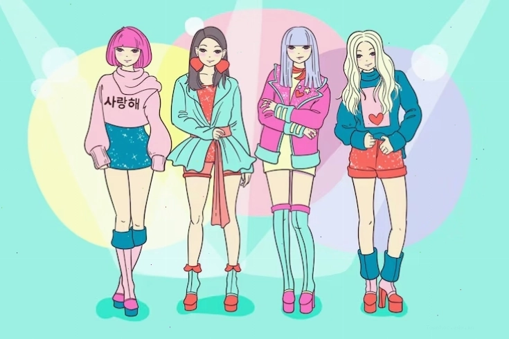 Nhóm nhạc nữ Kpop chibi sinh động