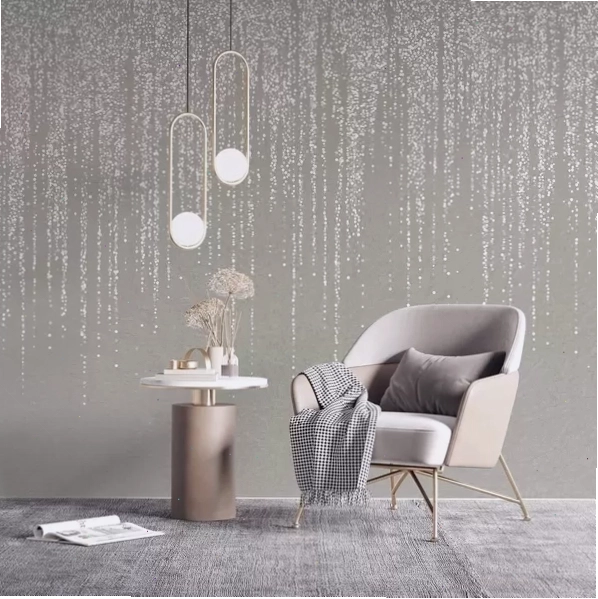 Botanical 3D leaves wallpaper with intricate texture