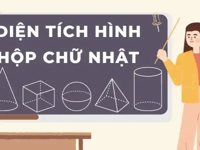 Công thức diện tích hình hộp chữ nhật và giải bài tập
