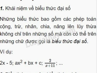 Biểu thức đại số là gì? Lý thuyết và ví dụ chi tiết