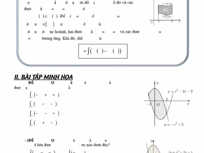 Công thức tính diện tích hình phẳng và ứng dụng chi tiết
