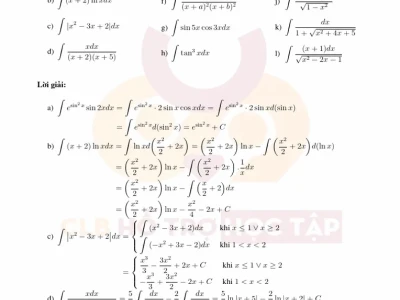 Giải đề cương Giải tích 2: Hướng dẫn chi tiết từ Đại học Bách khoa Hà Nội