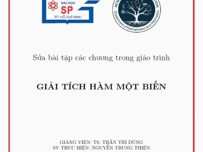 Giải tích hàm một biến: Khái niệm, ứng dụng và tài liệu học tập
