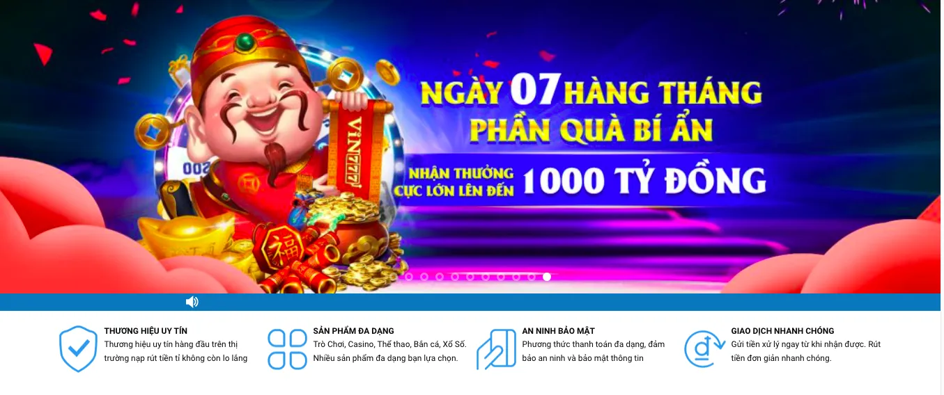 Khuyến mãi hấp dẫn chỉ có tại VIN777